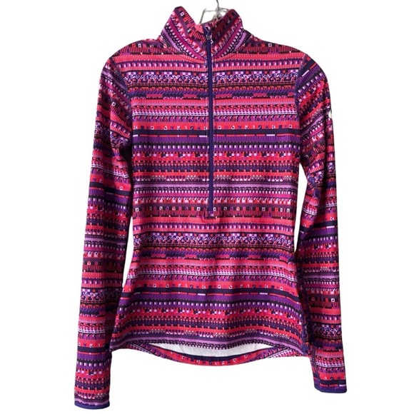 Nike Pro Dri-FIT Purple and Red Pullover 1/2 Zip Sz S - Picture 2 of 12